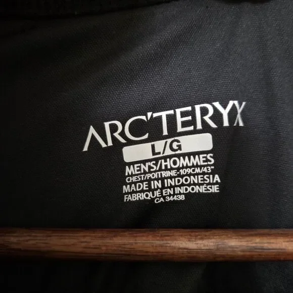 Arc'teryx Men's Large Delta LT Half Zip Waffle Polartec Fleece Black Base Layer - Picture 3 of 8